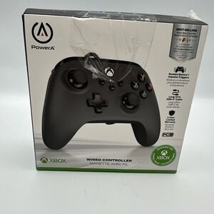 PowerA Xbox Wired Controller Black XBGPOPWI New Box Damage